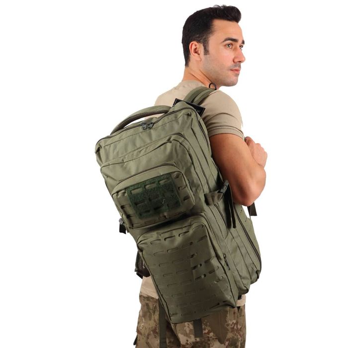 45 Litre Lazer Kesim Outdoor Sırt Çantası Haki
