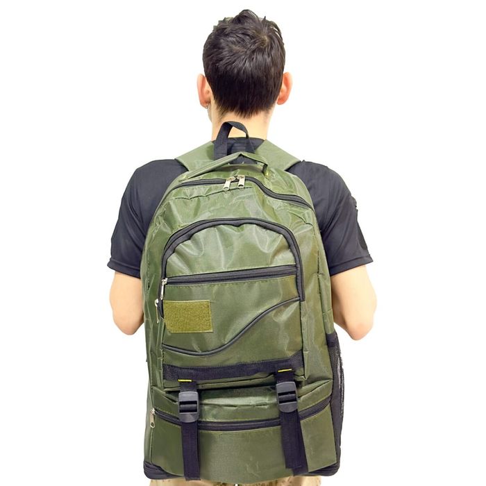 55+10 Litre Büyüyen Körüklü Outdoor Sırt Çantası - Haki