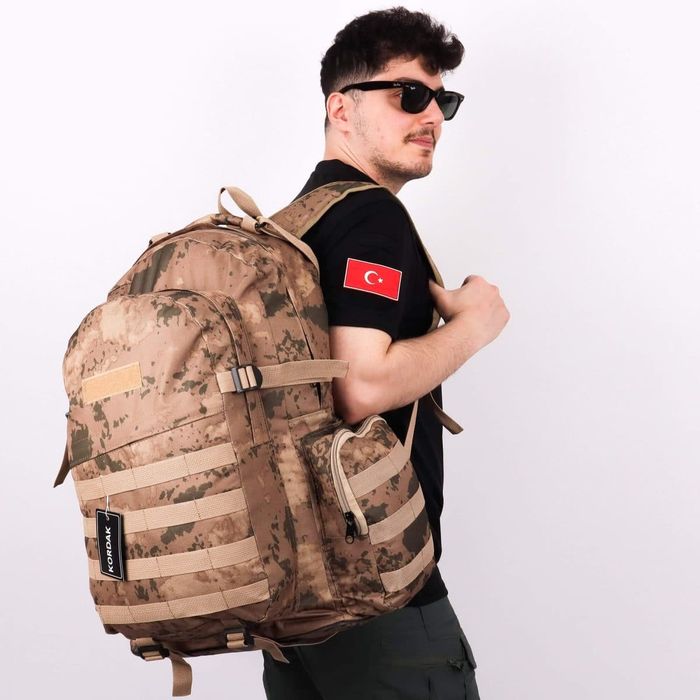 75 Litre Yatay Outdoor Cepli Sırt Çantası - Jandarma Kamuflaj