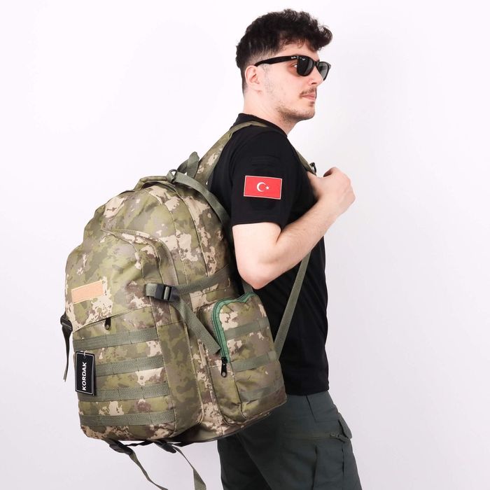 75 Litre Yatay Outdoor Cepli Sırt Çantası - TSK Askeri Kamuflaj