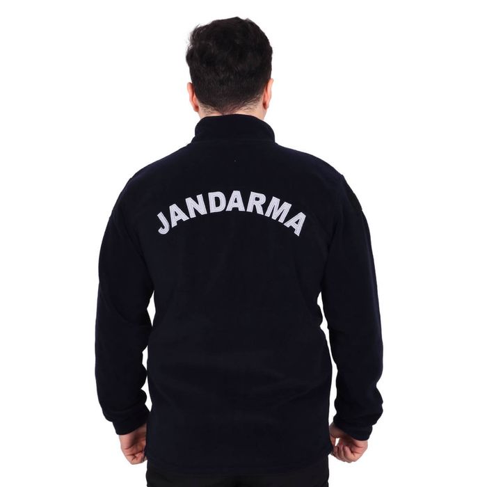 Jandarma Yazılı Polar Hırka - Lacivert